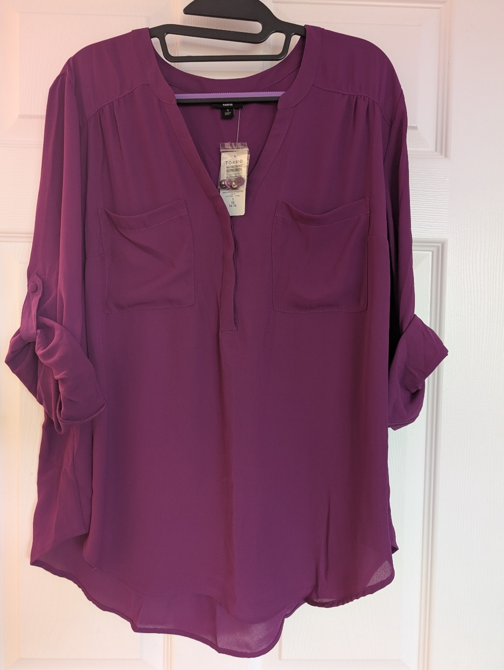 Torrid Magenta Harper Blouse